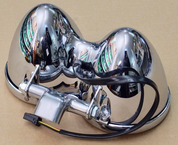 Harley original Scheinwerfer Set Head Lamp Kit chrom Dyna Fat Bob