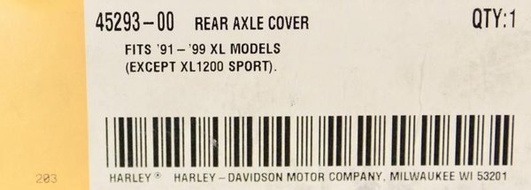 Harley original Rad Achsen Cover chrom hinten Axle Cover rear XL Sportster