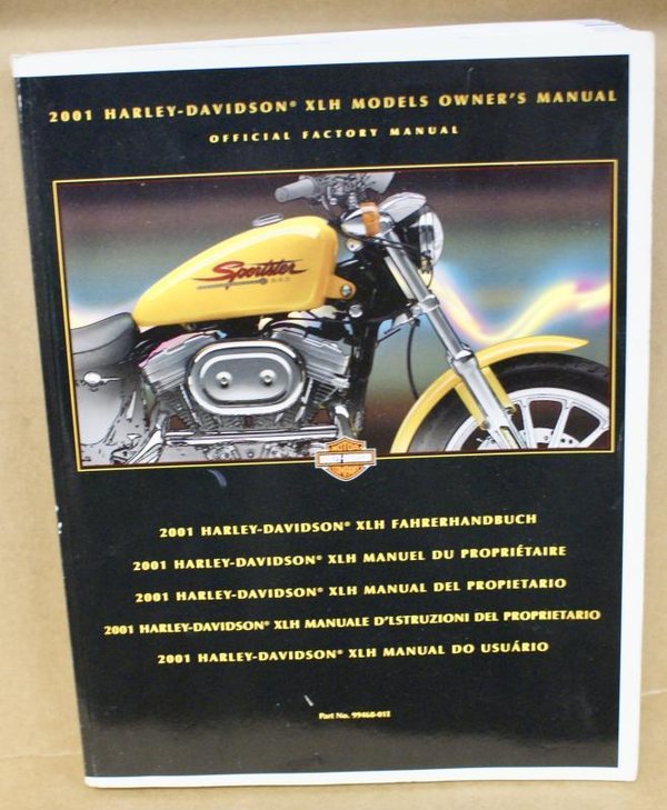 Harley original Fahrerhandbuch owners manual Sportster XLH Modelle 2001