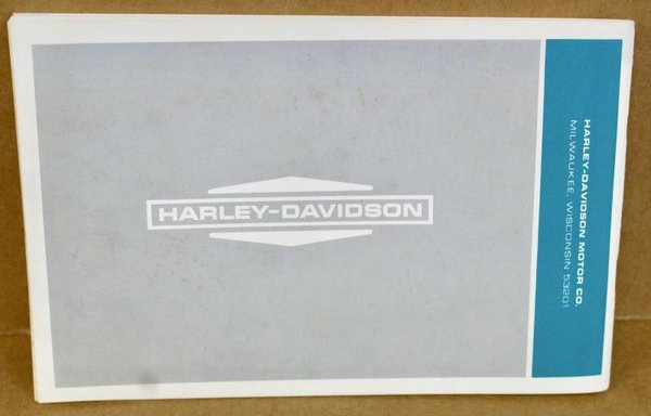 Harley original Fahrerhandbuch Owners maual Spotster Modelle 1966
