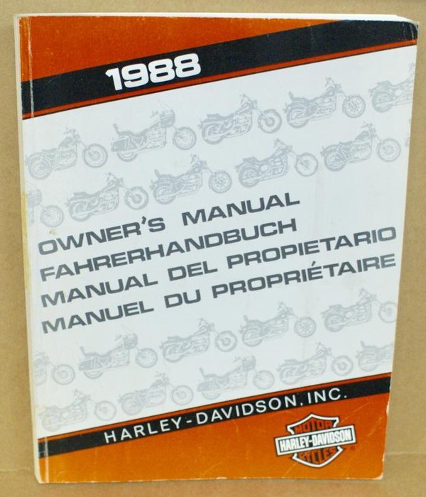 Harley original Fahrerhandbuch owners manual all Models alle Modelle 1988