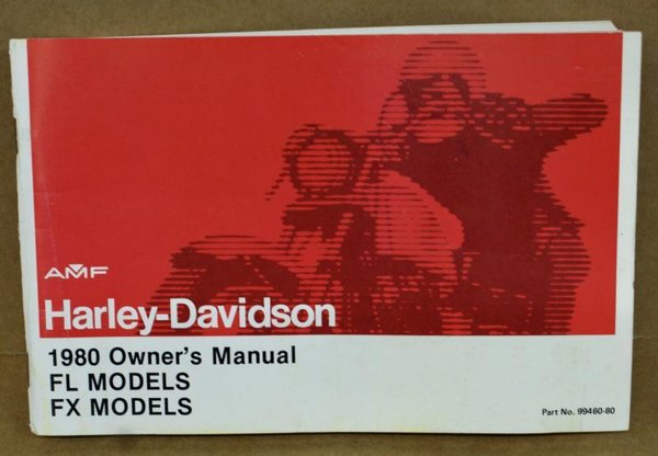 Harley original Fahrerhandbuch owners manual AMF Shovelhead FL FX Modelle 1980