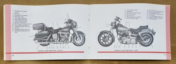 Harley original Fahrerhandbuch owners manual AMF Shovelhead FL FX Modelle 1980
