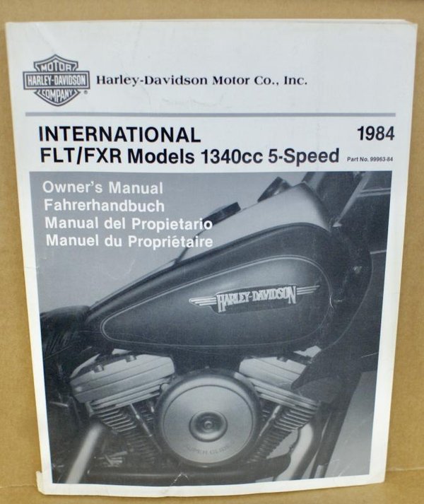 Harley original Fahrerhandbuch FLT FXR owners manual 84