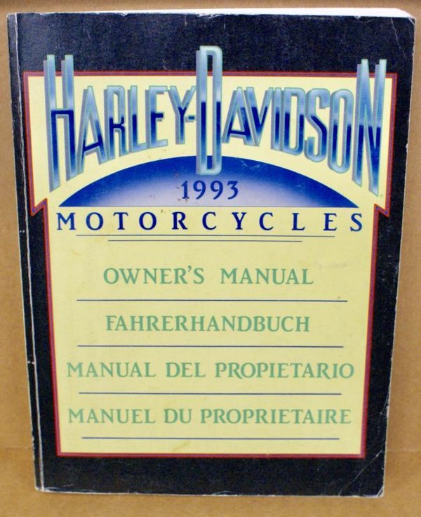 Harley original Faherhandbuch Owners manual alle Modelle 1993