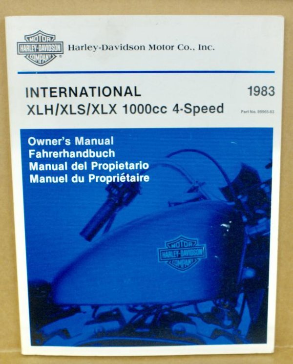 Harley original Fahrerhandbuch Sportster XLH XLS XLX owners manual 83