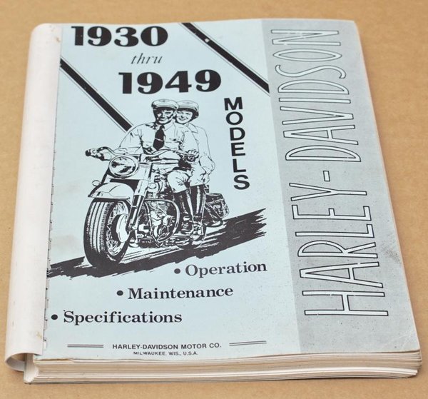 Harley Farhrerhandbuch owners manual Maintenace Operation Specifications 30-49