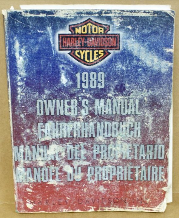 Harley original Fahrerhandbuch Owners manual all Models alle Modelle 1989