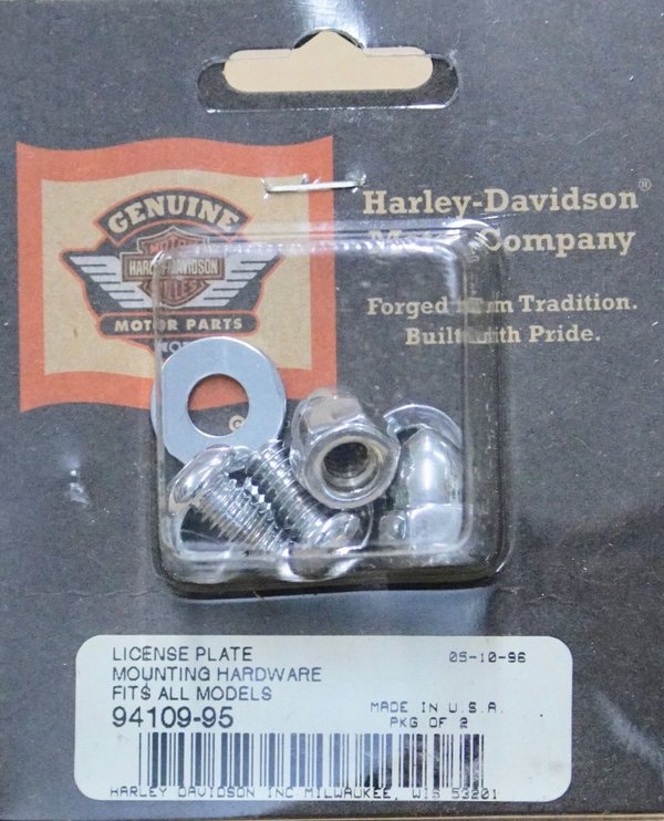 Harley original Kennzeichen-Schrauben Set chrom Licenseplate Hardware Kit