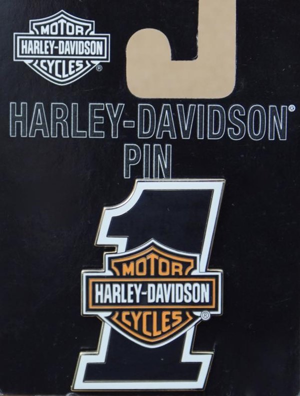 Harley original Pin Anstecker Anstecknadel Number One #1 Bar & Shield