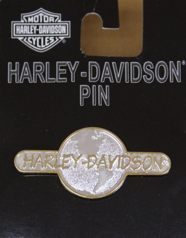 Harley original Pin Anstecker Anstecknadel HD-Schriftzug/Globus