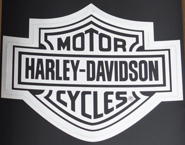 Harley original Aufkleber Decal  Sticker Bar & Shield chrome groß big
