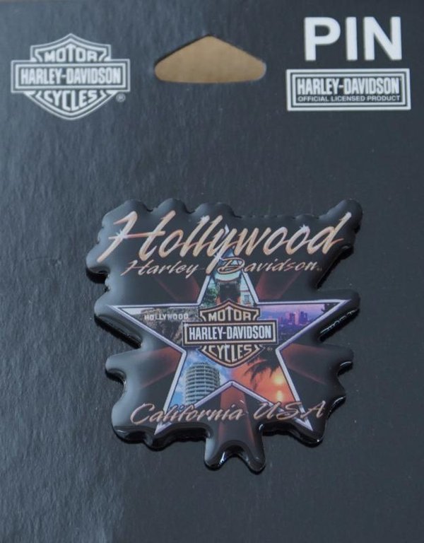 Harley original Dealer Händler Pin Anstecker Anstecknadel Hollywood Stern Star
