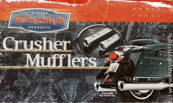 Harley Kuryakyn Crusher Trident Schalldämpfer Exhaust Muffler Touring Chrom