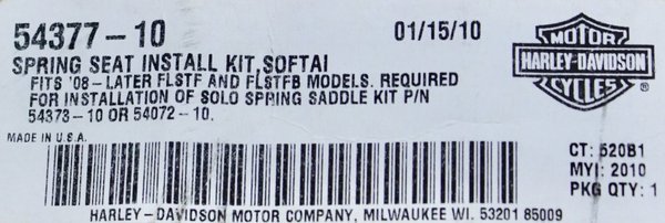 Harley original Federsattel Montage Kit Spring Seat Install Kit Softail