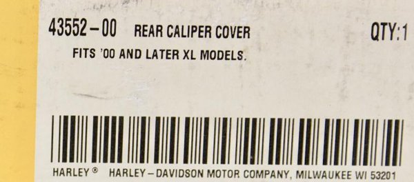 Harley original Bremssattel Cover hinten  Brake Caliper Cover rear  XL Sportster