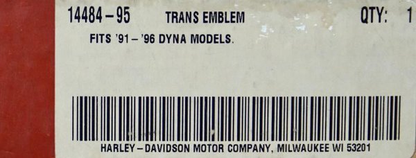 Harley original Getriebedeckel Emblem Cover Transmission Emblem Dyna chrom