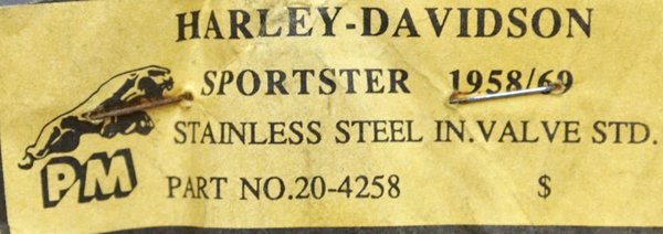 Harley PM Ventil Einlassventil Intake Valve Stainless Steel Sportster 58-69