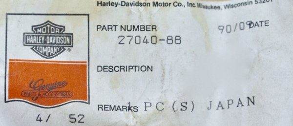 Harley original CV Vergaser Deckel Top Carburator Sportster Dyna Softail Touring