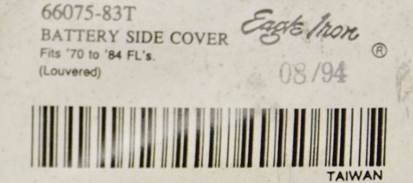 Harley original Batterieabdeckung Battery Side Cover chrome FL 70 - 84
